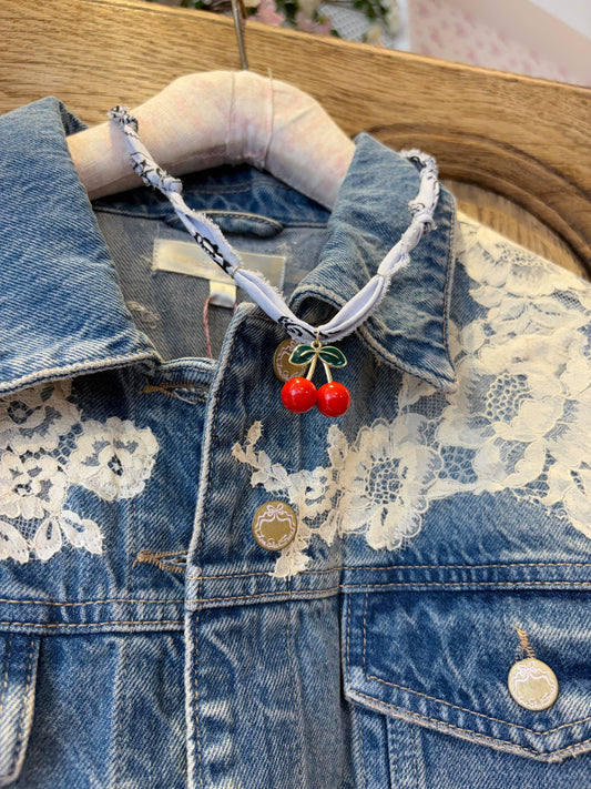 Cherry Bandana Necklace