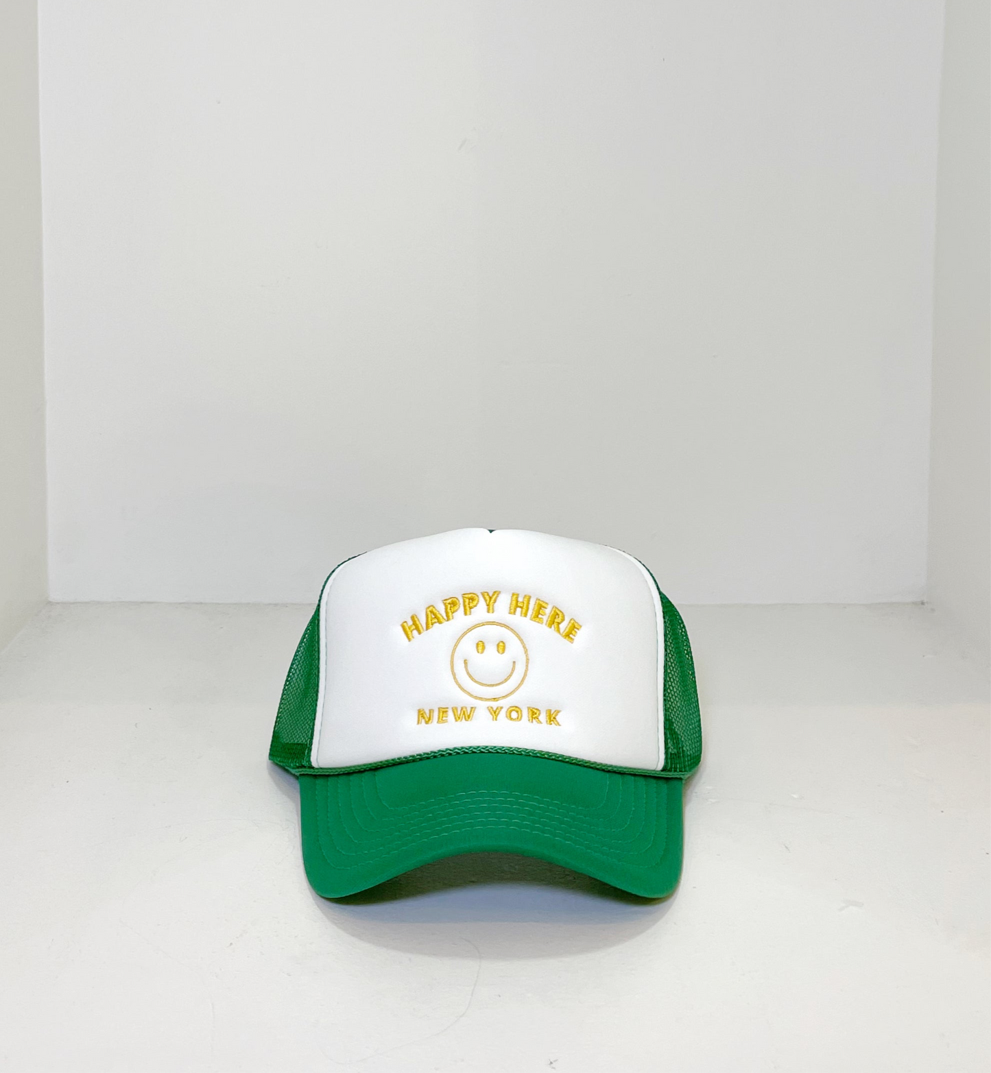 50% OFF SALE TAKEN OFF AT CHECKOUT! 
HAPPY HERE NEW YORK Trucker Hat