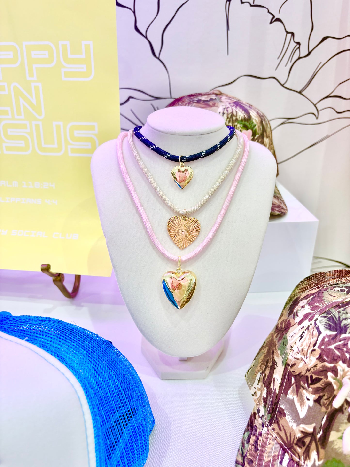 HAPPY Heart Cord Necklace