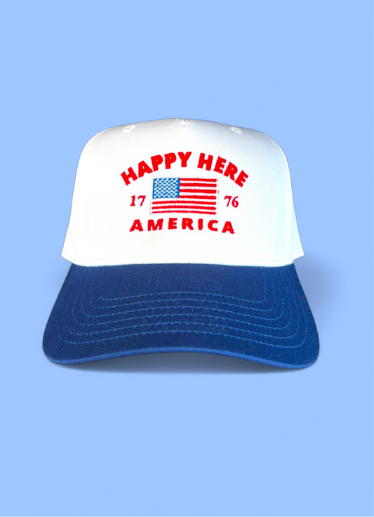 40% OFF TAKEN OFF AT CHECKOUT! HAPPY HERE AMERICA Trucker