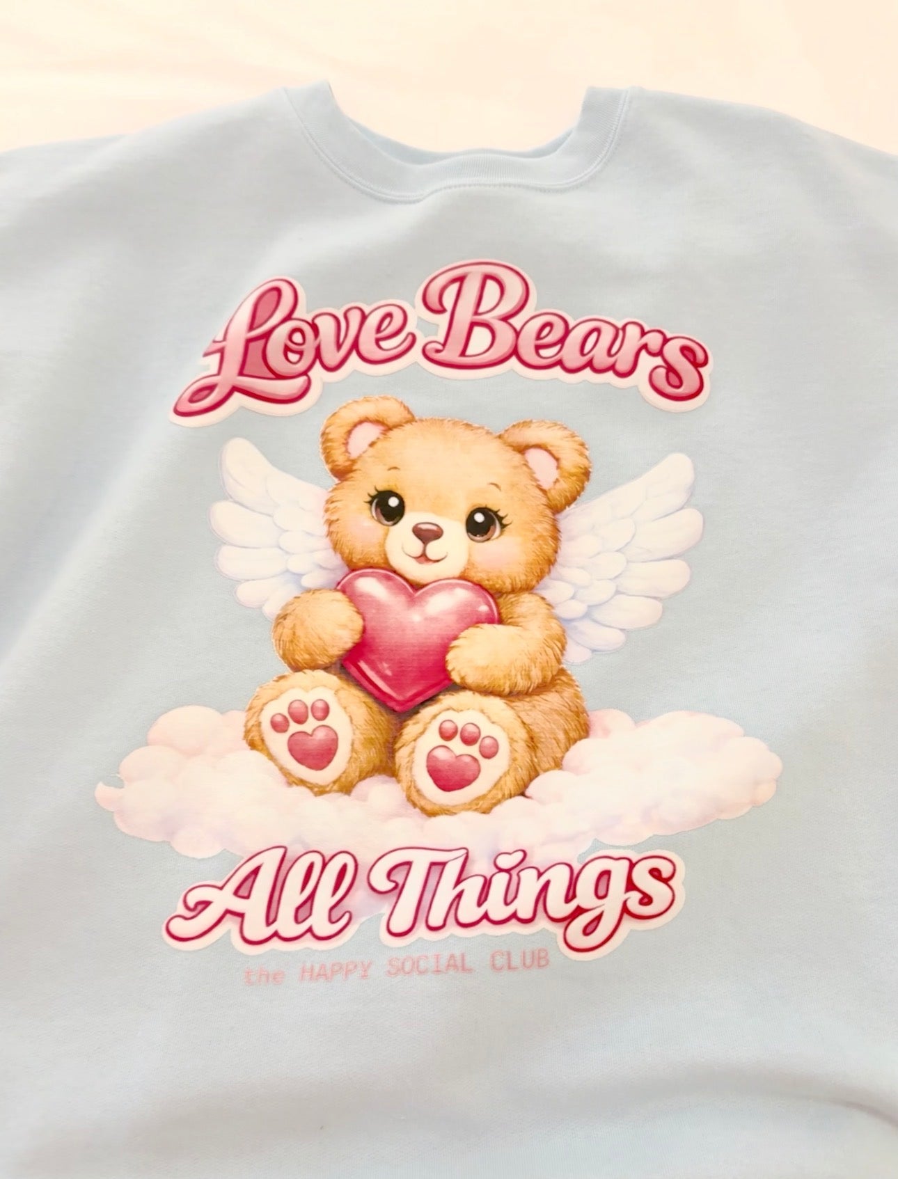 Love Bears All Things 🩷🧸🪽 Sweatshirt