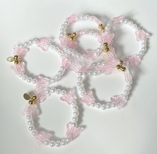 Butterflies and Pearls Bracelet (Youth and Adult)