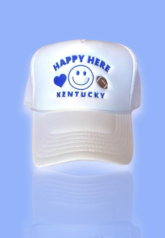 HAPPY HERE KENTUCKY Football Trucker Hat