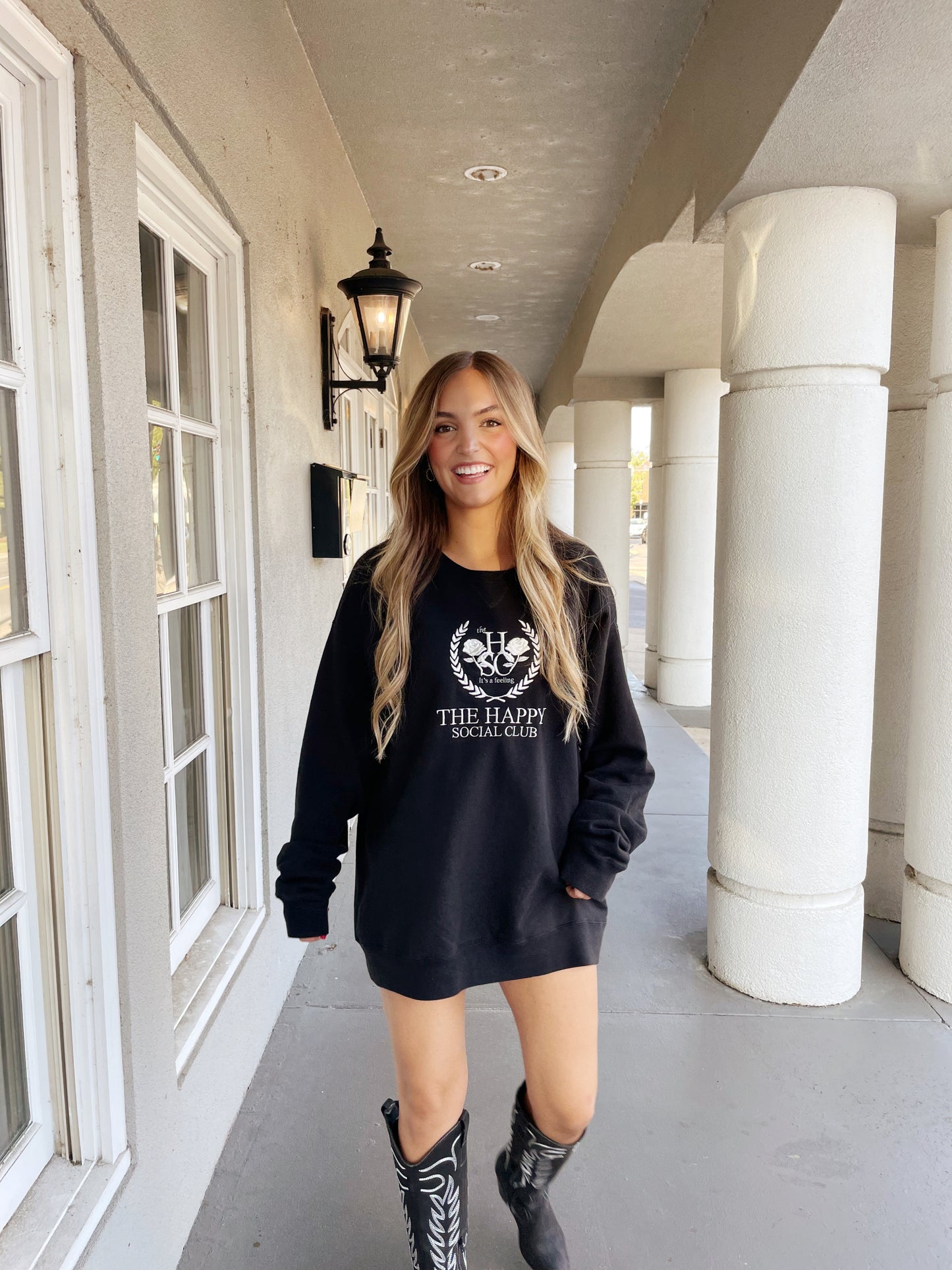 Embroidered Rose Crest THSC Crew Sweatshirt ✨PRE ORDER—- Allow 2 weeks before Ship Date