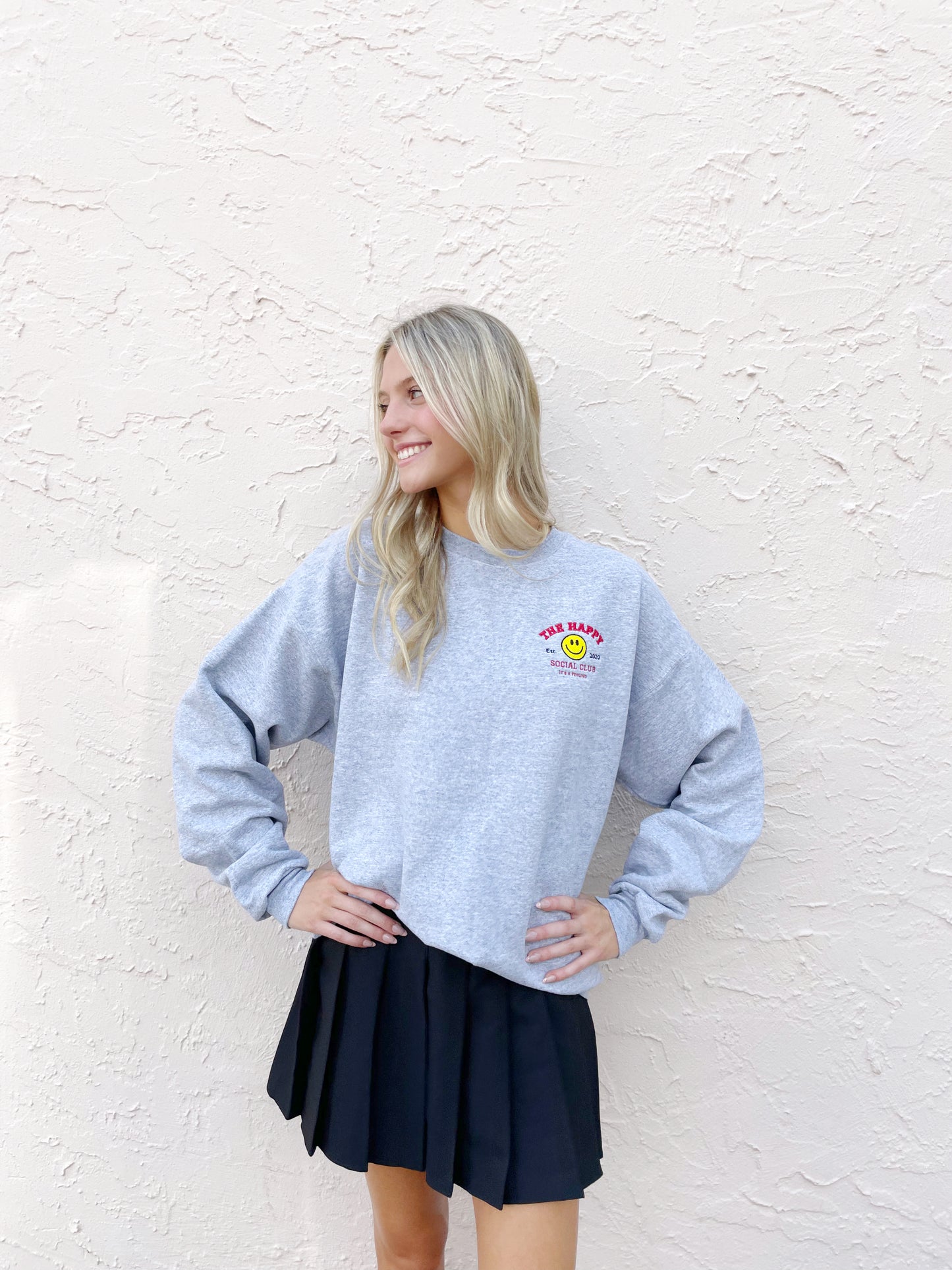 Embroidered Varsity Style THSC Crew Sweatshirt