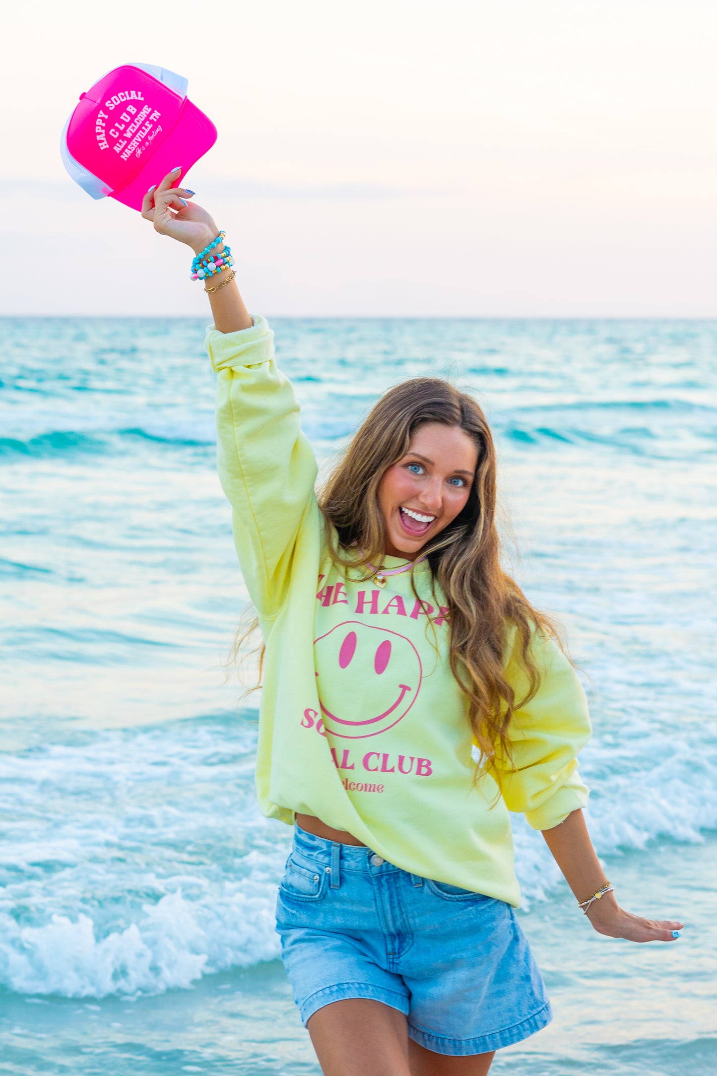 THE HAPPY SOCIAL CLUB Crew Neck Sweatshirt (20% OFF with Discount Code SUMMER20)