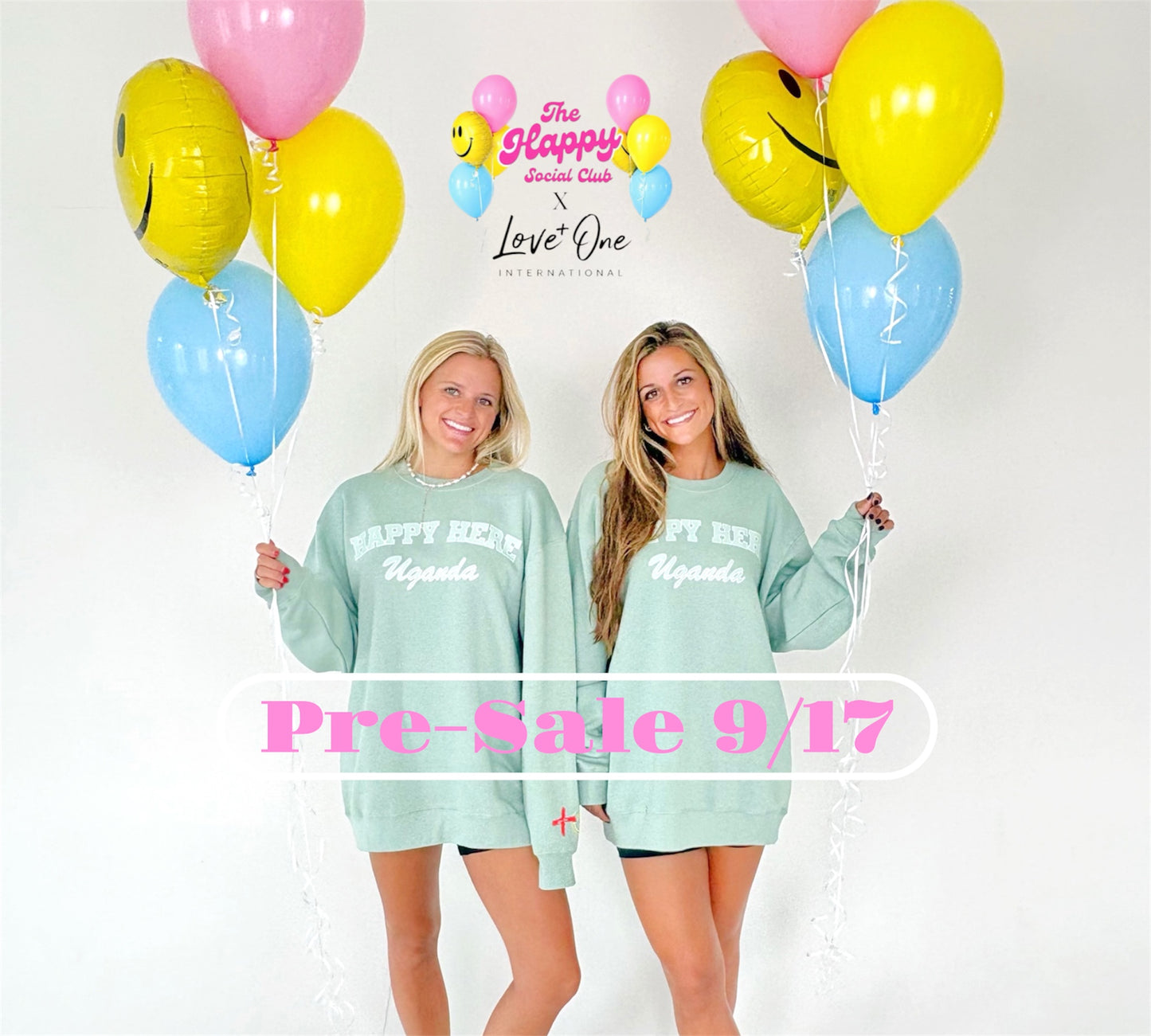 HAPPY HERE Uganda Sweatshirt (Happy Social Club X Love One International Ambassador Collaboration)
