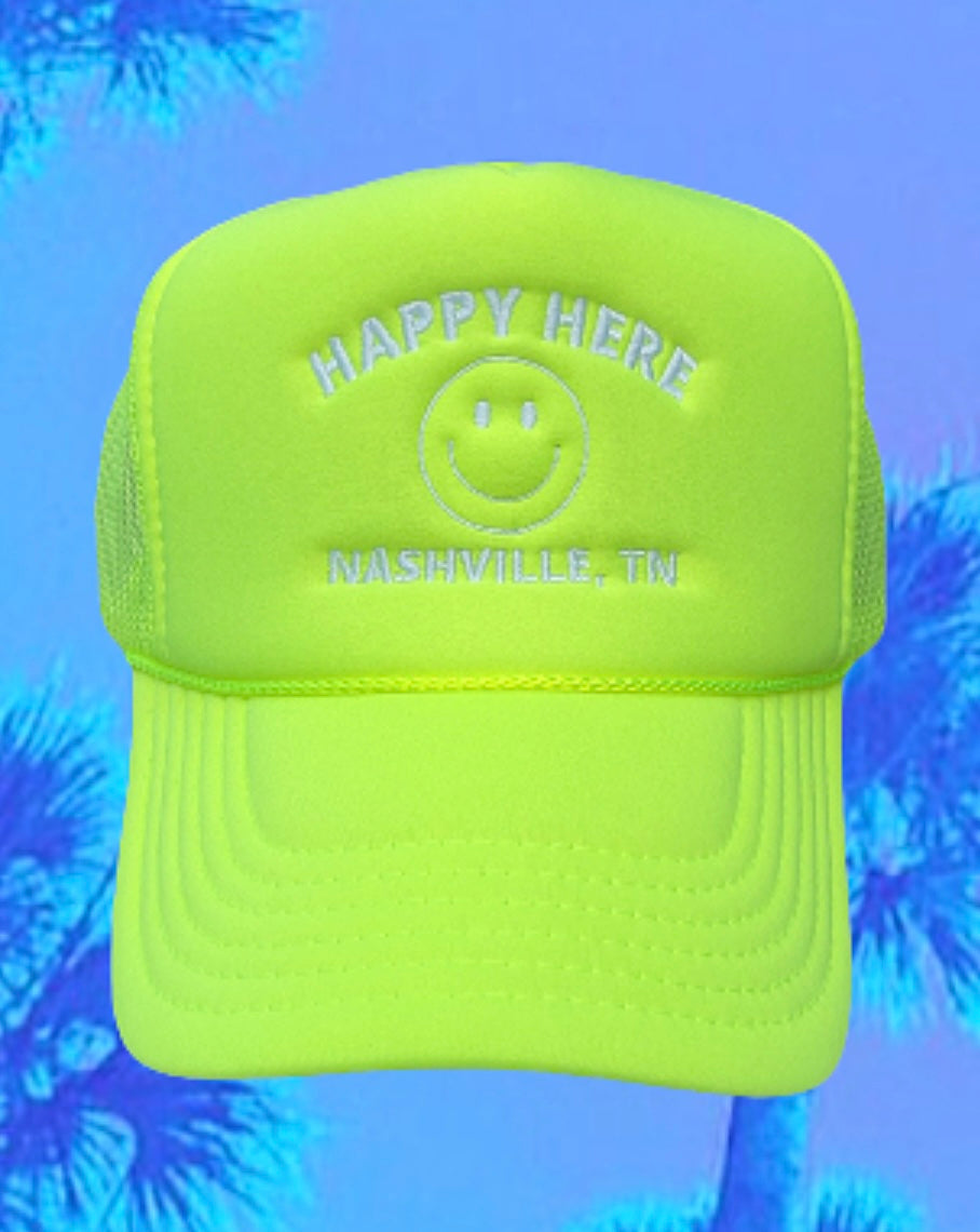 HAPPY HERE Nashville Trucker Hat (Various Color Options)