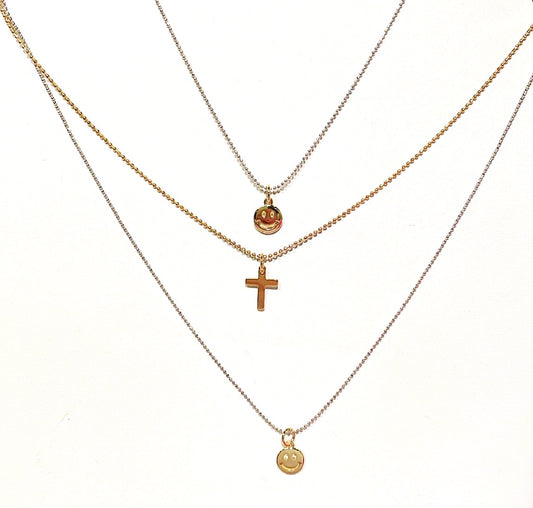 Cross/ Smiley Face Necklaces