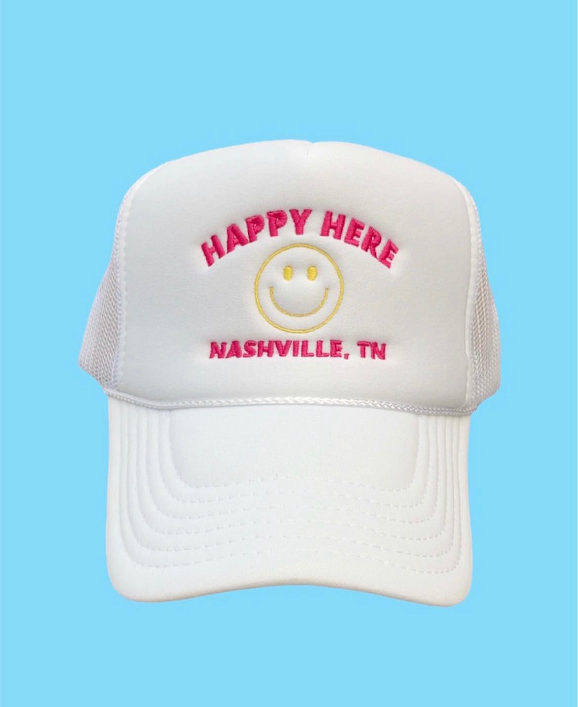 HAPPY HERE Nashville Trucker Hat (Various Color Options)