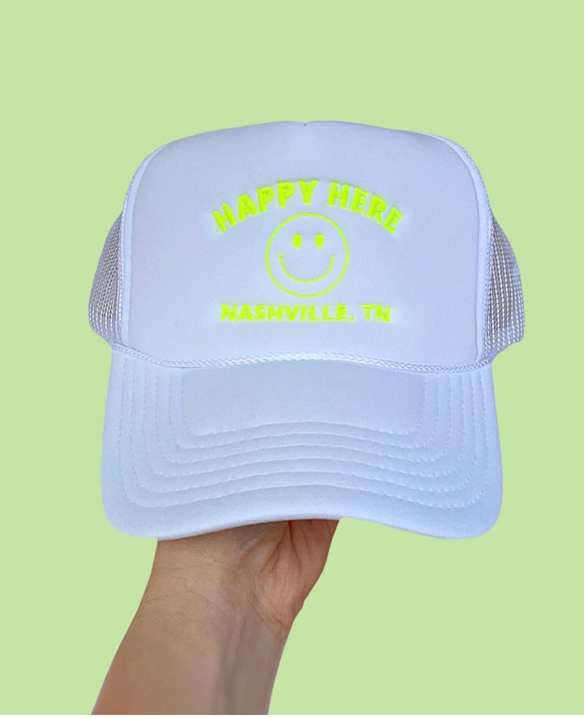 HAPPY HERE Nashville Trucker Hat (Various Color Options)