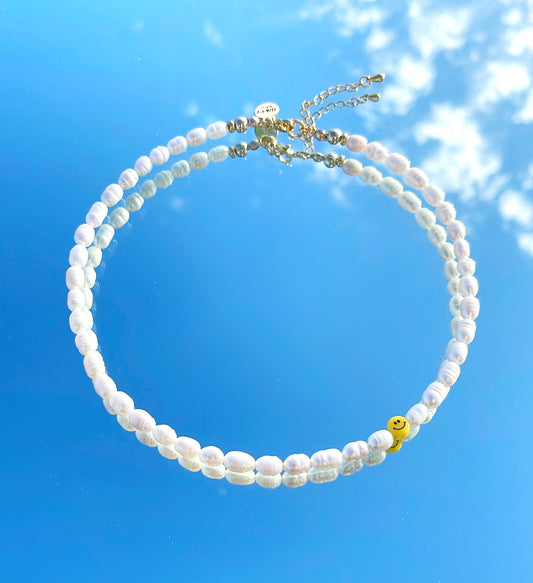 HAPPY Smiley Freshwater Pearl Necklace